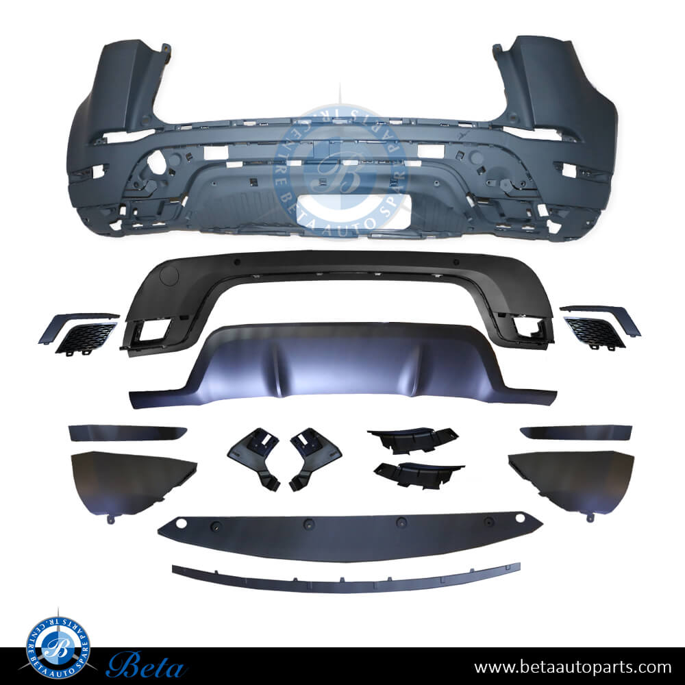 Rear Bumper assembly For Dynamic and Normal for Range Rover Evoque 2019-Up models, Part Number LR135016 Rear Bumper assembly For Dynamic and Normal for Range Rover Evoque 2019-Up models, Part Number LR135016